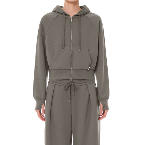 [SET] mildmoothセットアップ (クロップド ジップアップパーカ＋ワイドパンツ) - andar JAPAN