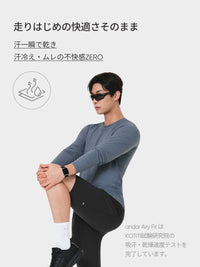 Wave Breath メンズ ランニングTシャツ (長袖)