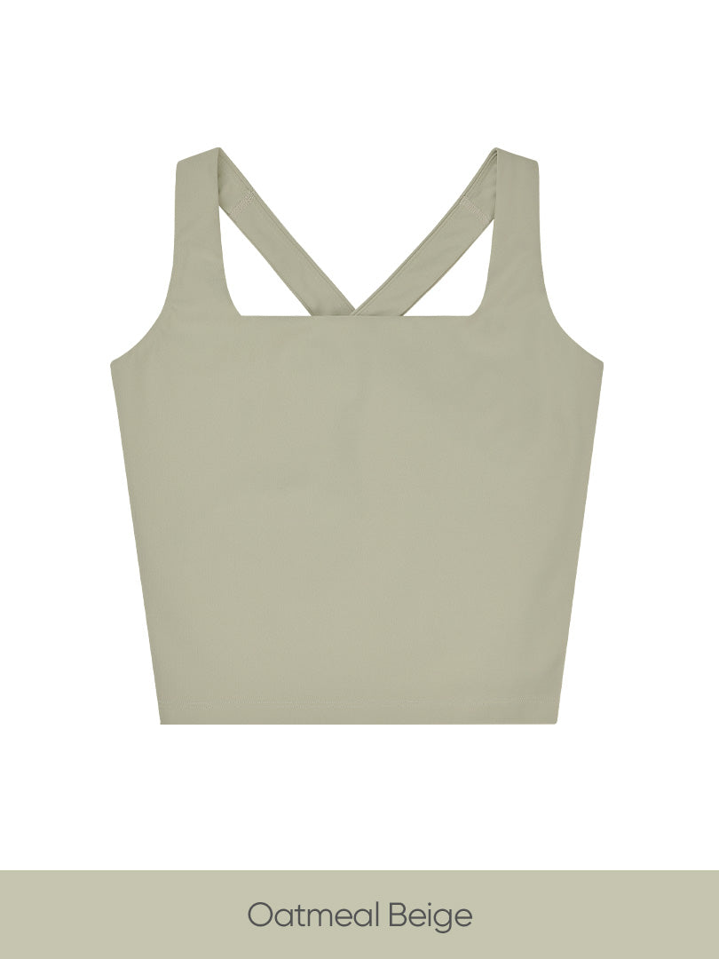 Airywin スクエアネック ロングラインブラ - andar JAPAN