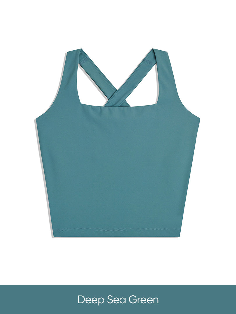 Airywin スクエアネック ロングラインブラ - andar JAPAN