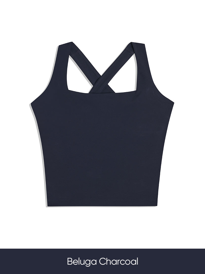 Airywin スクエアネック ロングラインブラ - andar JAPAN