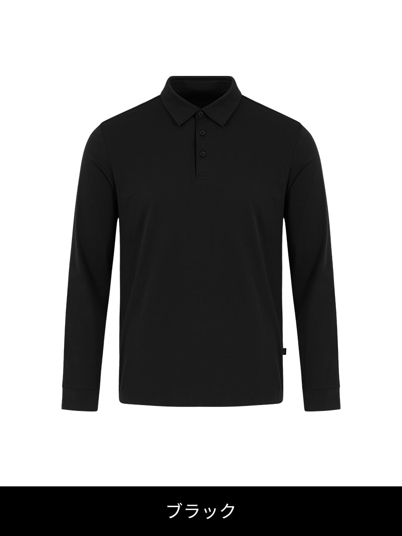 Airy Fit Feather メンズ ポロシャツ (長袖) - andar JAPAN