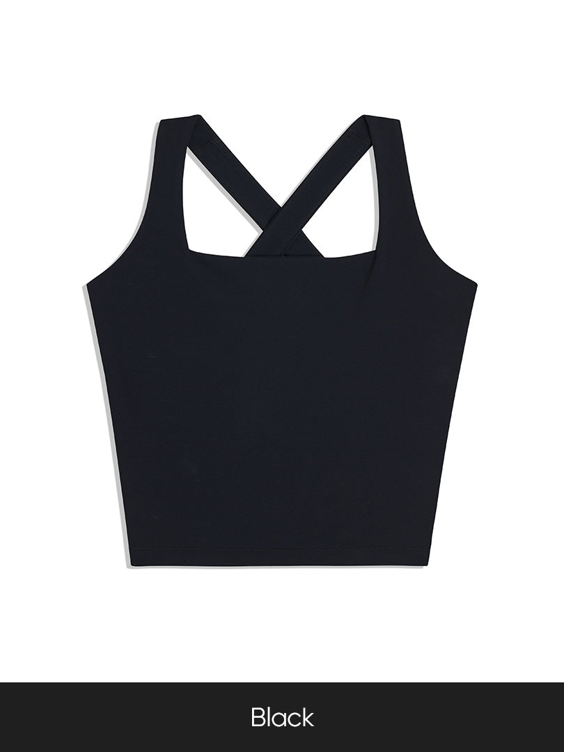 Airywin スクエアネック ロングラインブラ - andar JAPAN