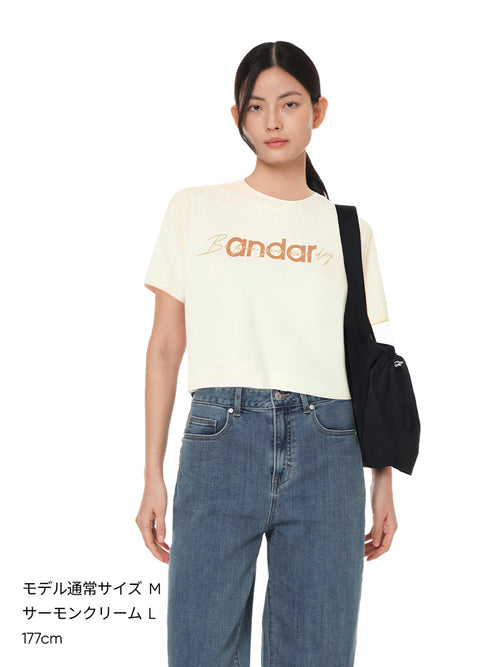 [EVENT] Cottonlight シグネチャー ロゴ クロップド Tシャツ (半袖) - andar JAPAN