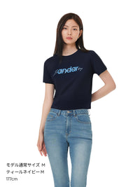 [LAST SIZE] Cottonlight シグネチャー ロゴ クロップド Tシャツ (半袖)