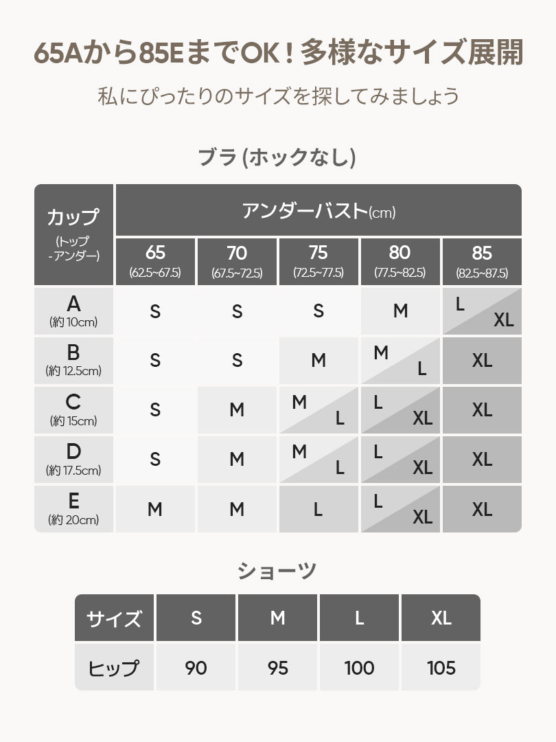 [3SET] andar オールデイフィット ブラ (パッド一体型 / 2タイプ選択可) &ショーツ