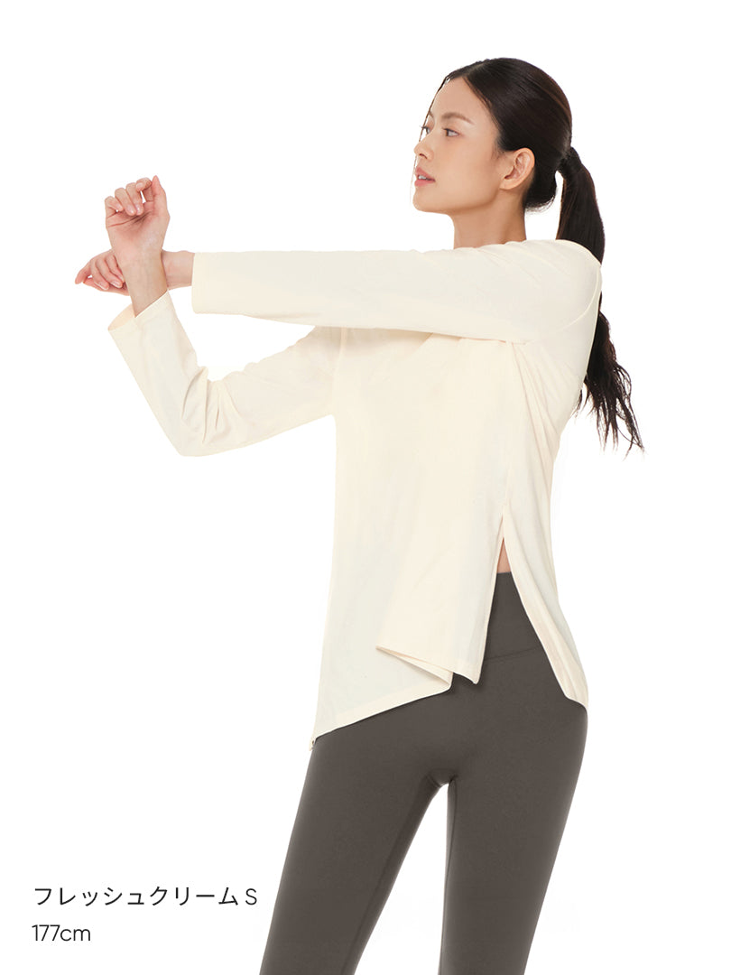 [2SET] Airy Fit オーバーフィット Tシャツ (長袖) - andar JAPAN
