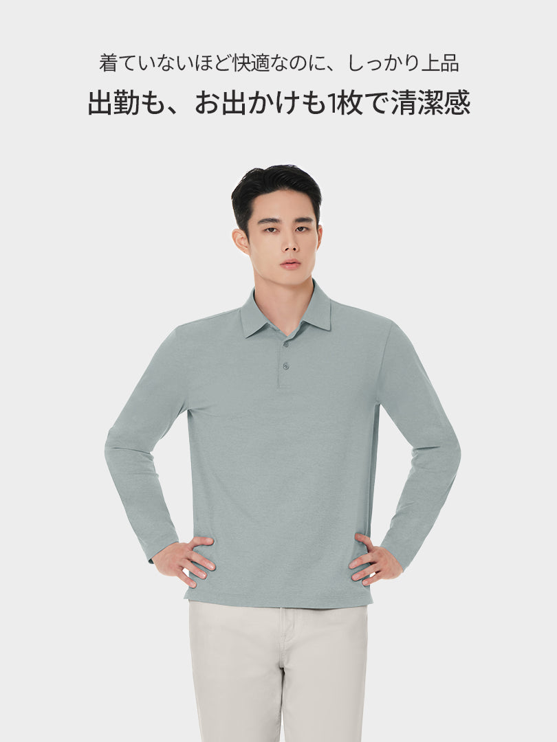 NEW Airy Fit メンズ ポロシャツ (長袖)