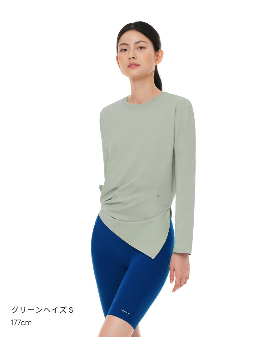 [2SET] Airy Fit オーバーフィット Tシャツ (長袖) - andar JAPAN