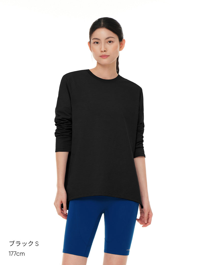 [2SET] Airy Fit オーバーフィット Tシャツ (長袖) - andar JAPAN