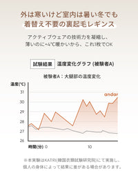 Airywin 裏起毛マキシワイドレギンス - andar JAPAN