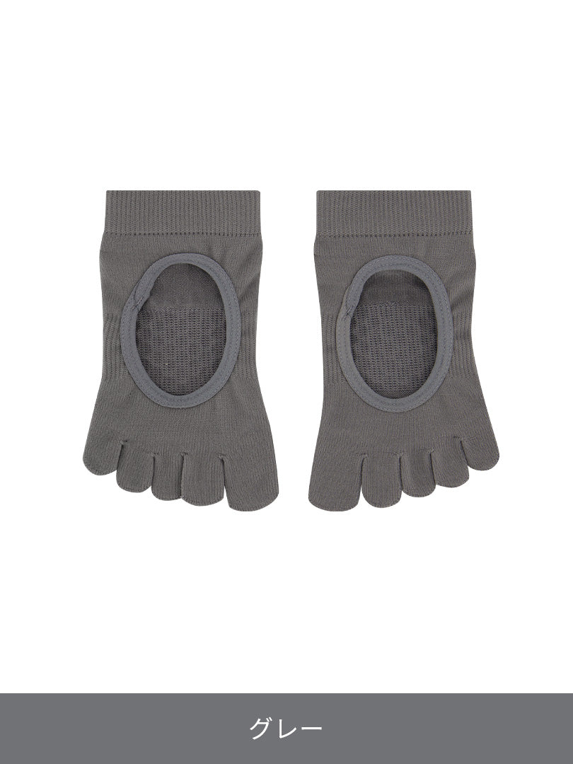 [3SET] ノンスリップサポート 5本指ソックス(つま先あり/HOLE) - andar JAPAN