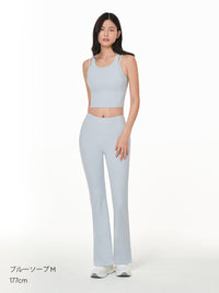 [2+1] Air-Ribbedレイヤードクロップドスポーツブラ