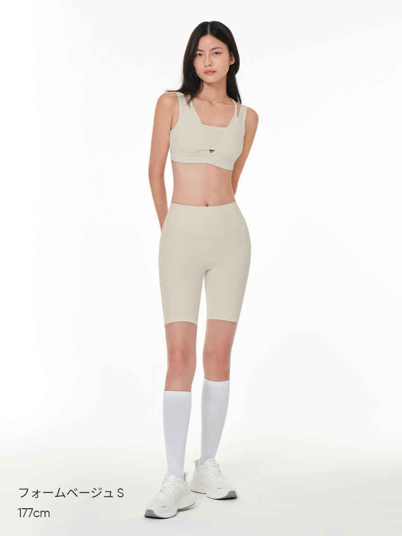 andar Air-Ribbed レイヤード クロップド スポーツブラ Air-Ribbed レイヤード クロップド スポーツブラ | andar JAPAN