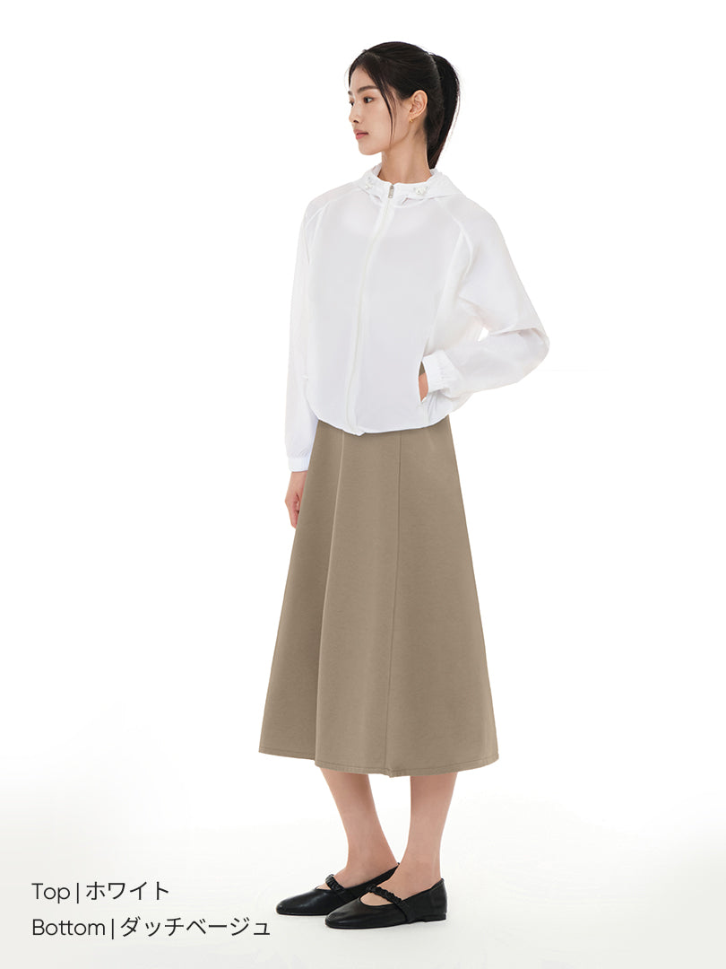 [SET] Airy すっきりAラインワンピース+ウィンドジャケット - andar JAPAN