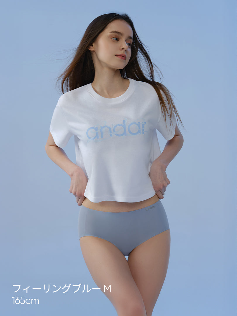[4+1SET] andar オールデイフィット ブラ (パッド一体型 / 2タイプ選択可)&運動におすすめ 冷感ショーツ