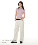Softension ネックポイント クロップド トップス (半袖) - andar JAPAN