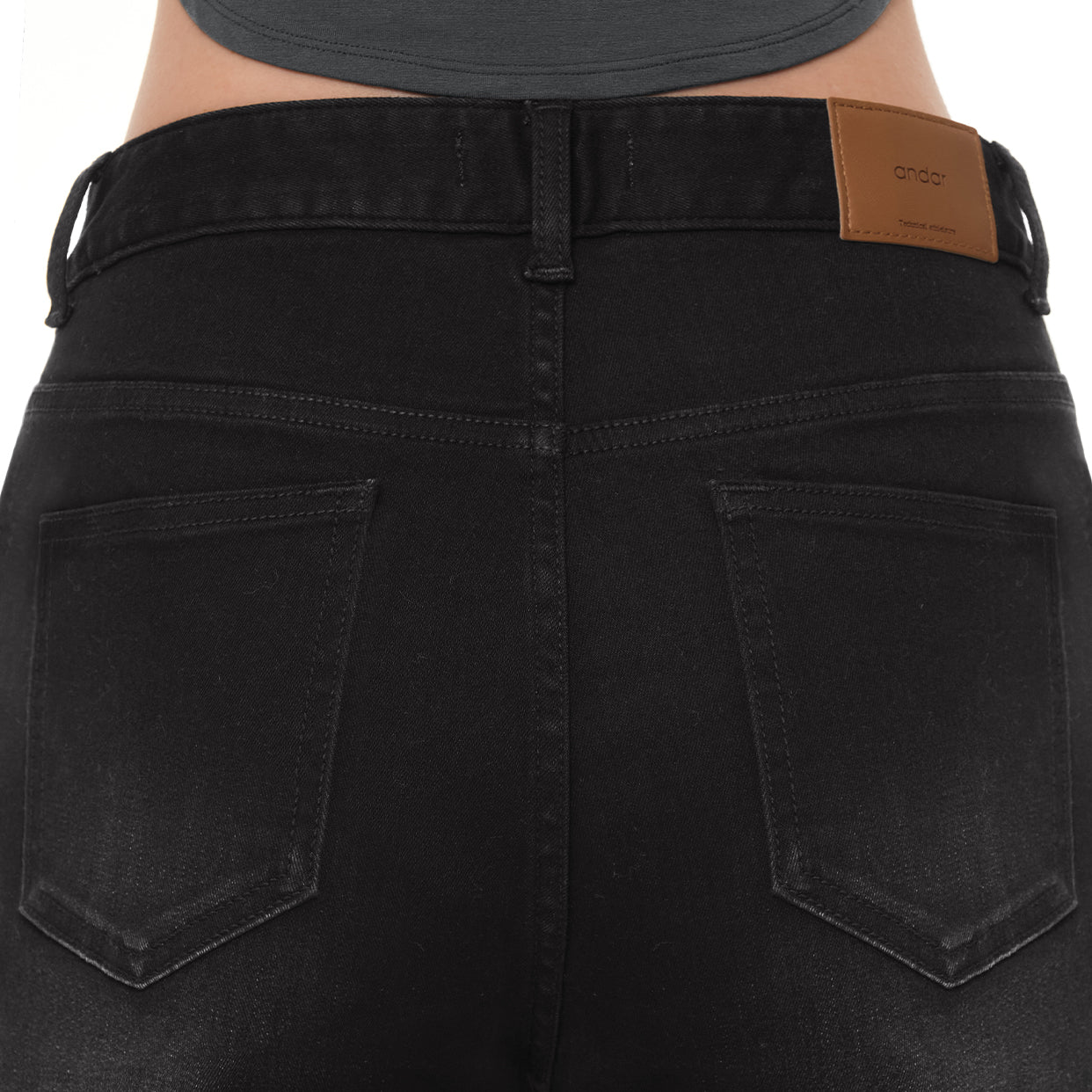 andarストレートフィット ブラックジーンズ airdenim ストレートフィット ブラックデニム – andar JAPAN