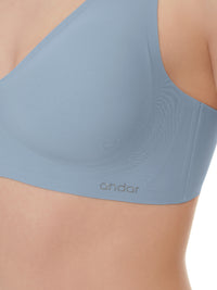 [SET] andar オールデイフィット 冷感 ブラ (パッド一体型 / ホックなし)&ショーツ - シトラスイエロー, S SIZE