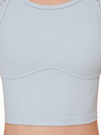 [2+1] Air-Ribbedレイヤードクロップドスポーツブラ