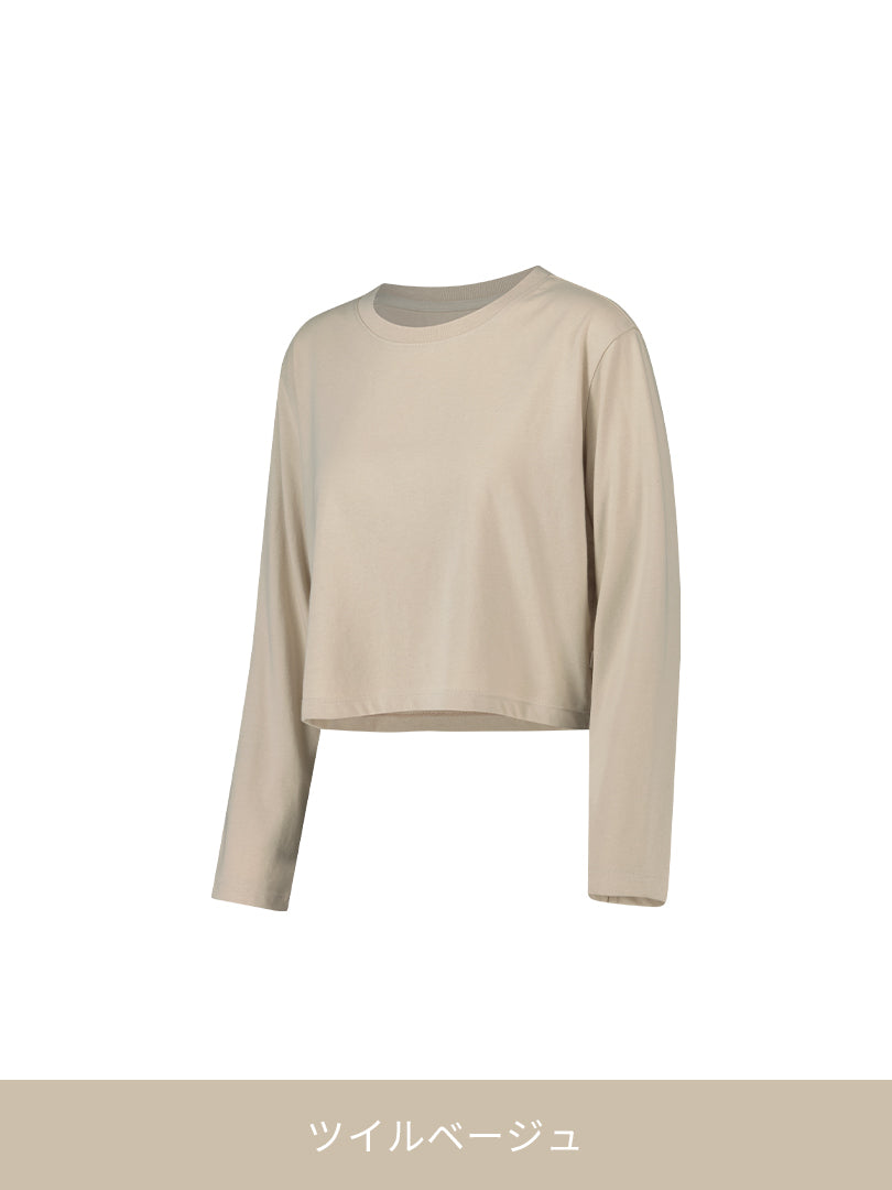 Airessential クロップド トップス (長袖) - andar JAPAN