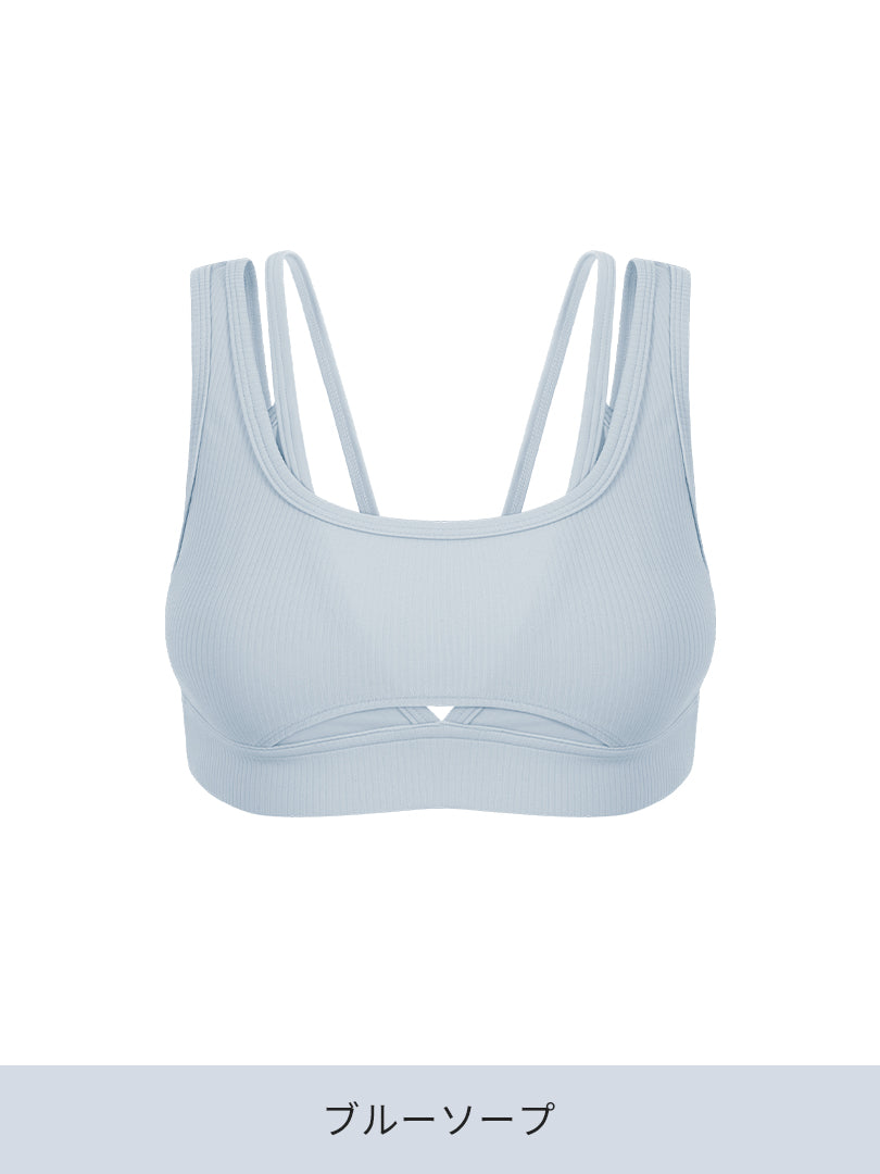 SET] Air-Ribbed セットアップ (スポーツブラ＋4.5分丈レギンス