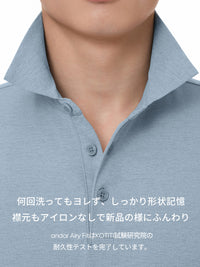 [2SET] NEW Airy Fit メンズ ポロシャツ (半袖)＋クラシックソックス贈呈