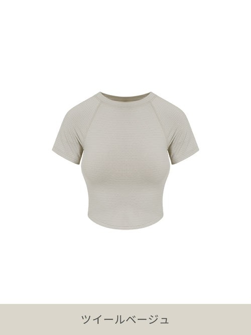 Featherymotion クロップ Tシャツ (半袖) - andar JAPAN