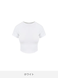 [SET] 汗ジミフリー ピラティスセットアップ (クロップTシャツ+ブーツカットレギンス)
