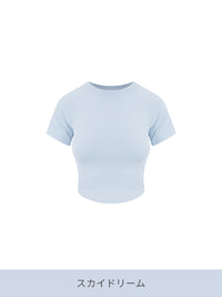 Featherymotion クロップ Tシャツ (半袖)