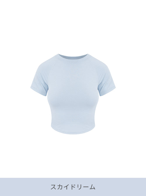 Featherymotion クロップ Tシャツ (半袖) - andar JAPAN