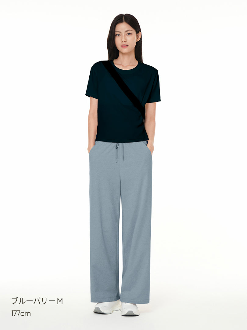 [2SET] Airy Fit ワイドパンツ (秋カラー) - andar JAPAN