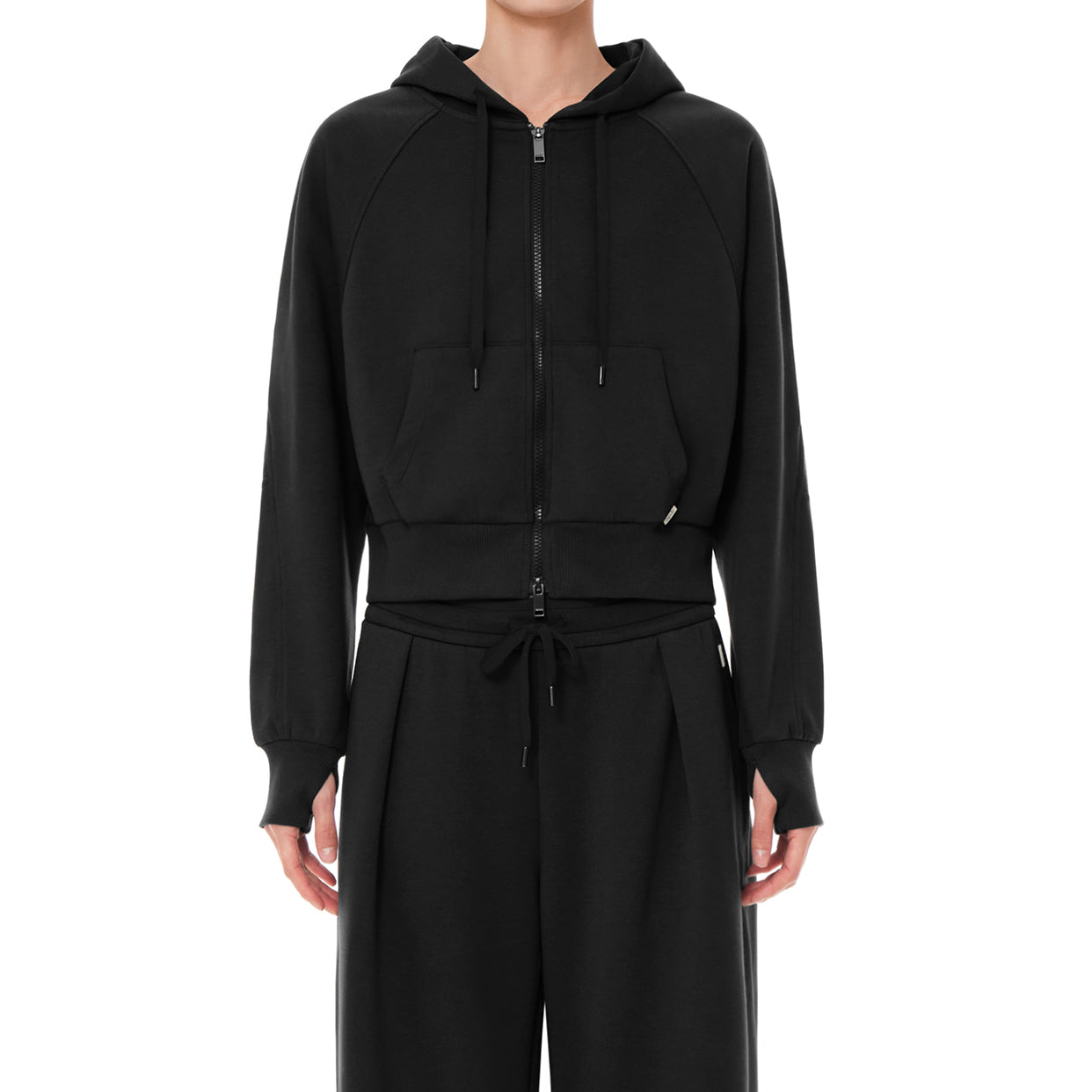 [SET] mildmoothセットアップ (クロップド ジップアップパーカ＋ワイドパンツ) - andar JAPAN