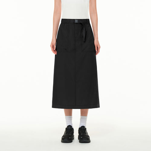 ウーブン ベルテッド ロングスカート