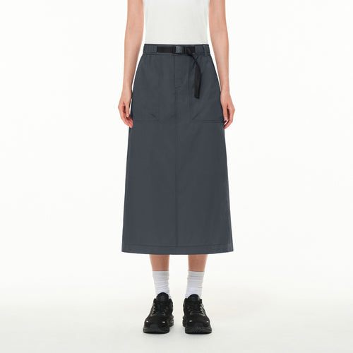 ウーブン ベルテッド ロングスカート