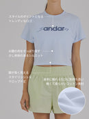 Cottonlight シグネチャー ロゴ クロップド Tシャツ (半袖) - andar JAPAN