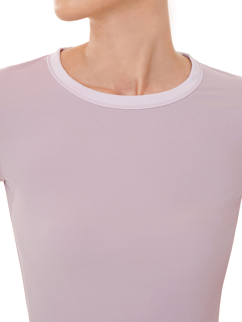 Softension ネックポイント クロップド トップス (半袖) - andar JAPAN