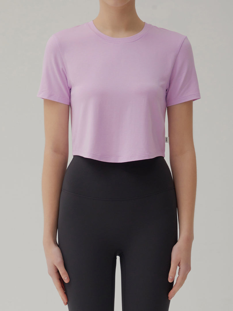 PATOU クロップドTシャツ ピンク 袋付き Patou | オーガニックコットン パトゥ Tシャツ