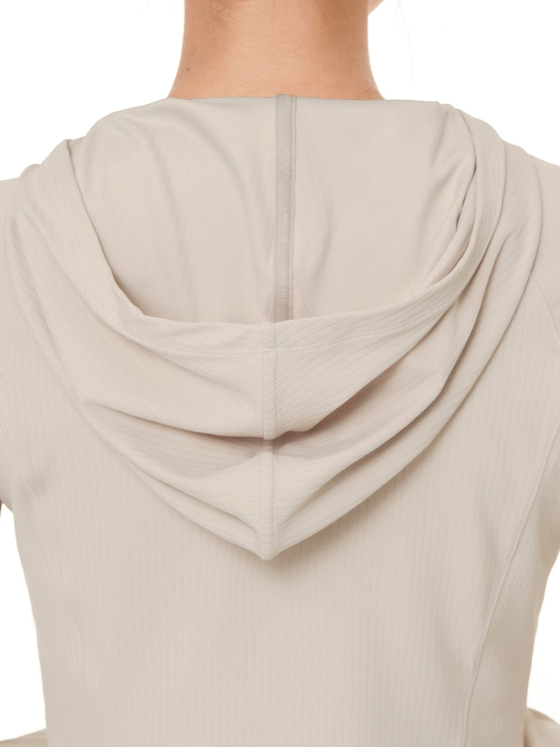 [LAST CHANCE SALE]  Airella リブド ジップアップパーカー - andar JAPAN