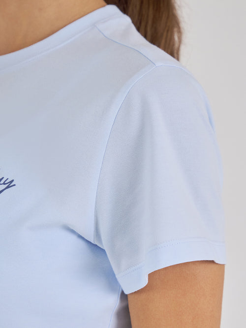 Cottonlight シグネチャー ロゴ クロップド Tシャツ (半袖) - andar JAPAN
