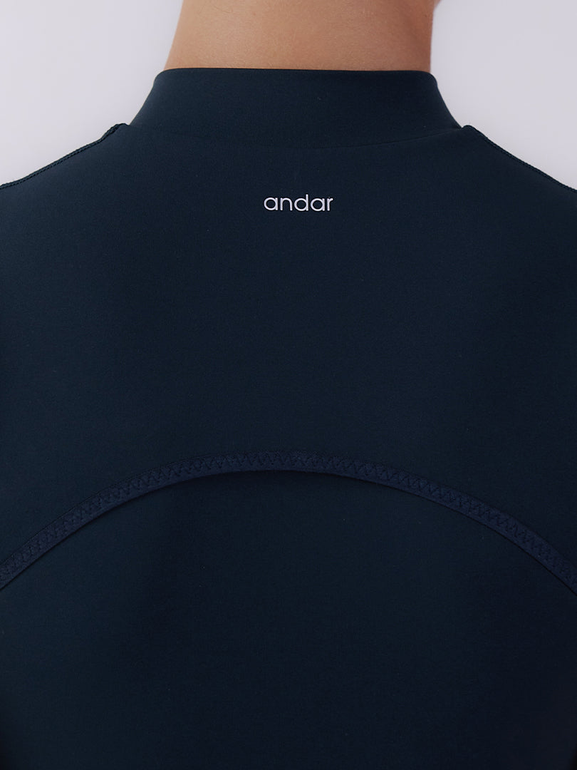 Aircooling ハーフネック フロントファスナー スポーツブラ - andar JAPAN