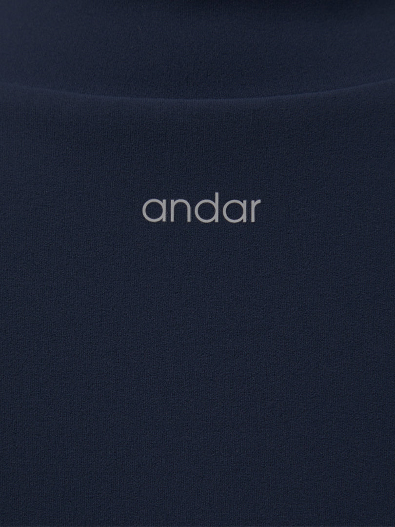 Aircooling ハーフネック フロントファスナー クロップド スポーツブラ - andar JAPAN