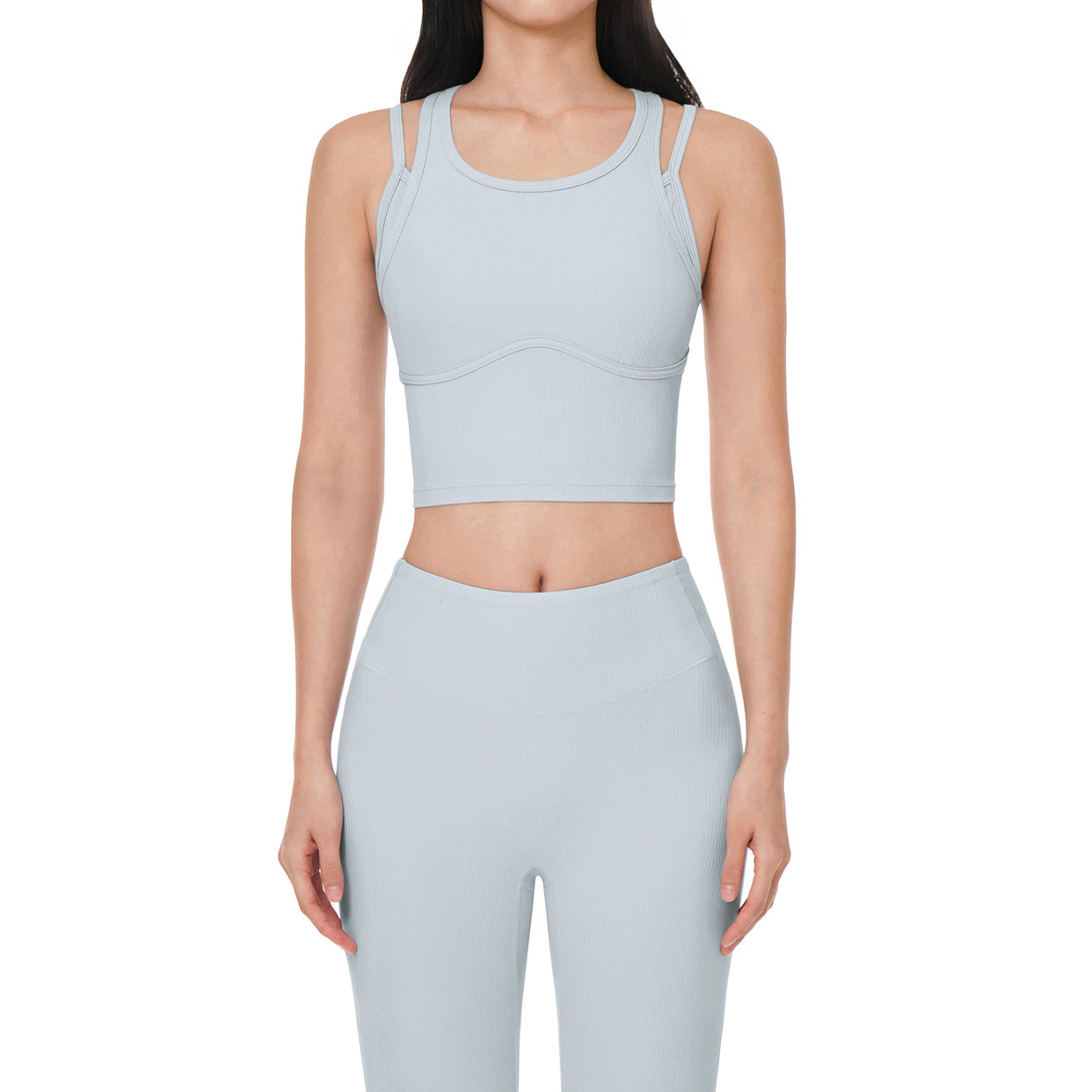 andar [SET] AirーRibbed (スポーツブラ+レギンス) airribbed レイヤード ロングラインブラ – andar JAPAN